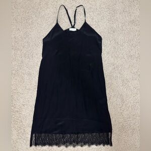 Anine Bing Black Lace Trim Dress